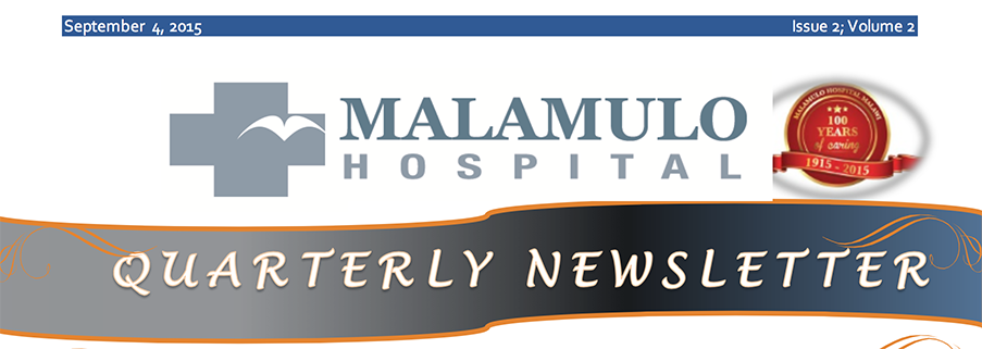 Malamulo Hospital Newsletter header