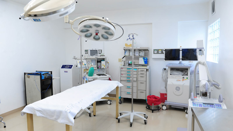 One of three new state-of-the-art operating rooms in the new surgical suite.