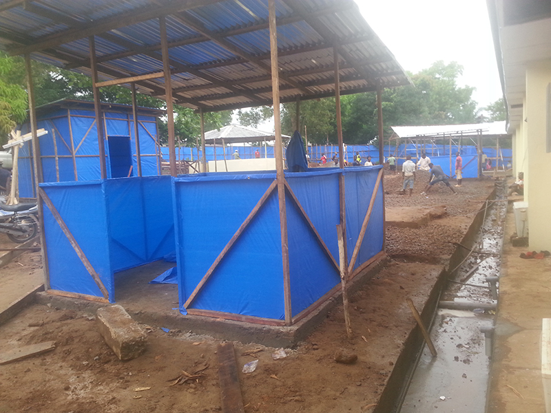 Waterloo Hospital, Under Construction for Ebola Treatment Center