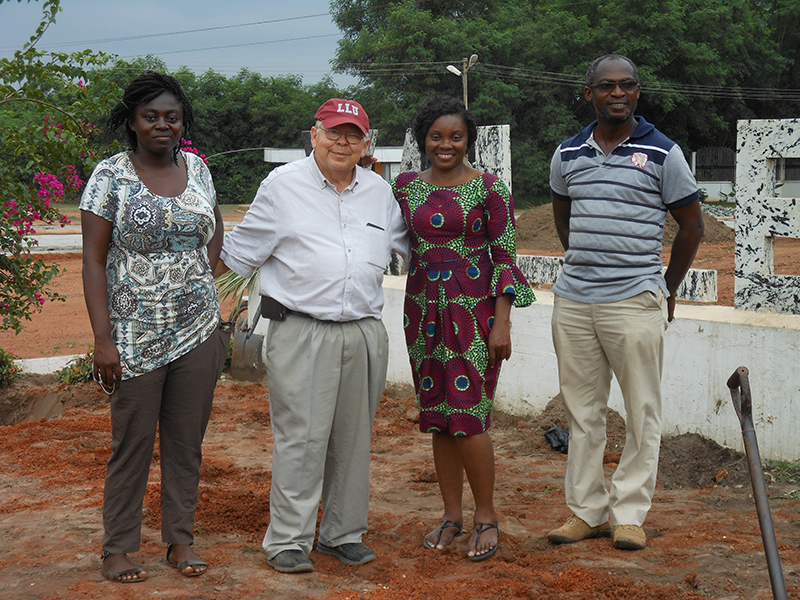 Jemime Essien, Gerhard Steudel, center, Tomi Daniel, Abraham Korley