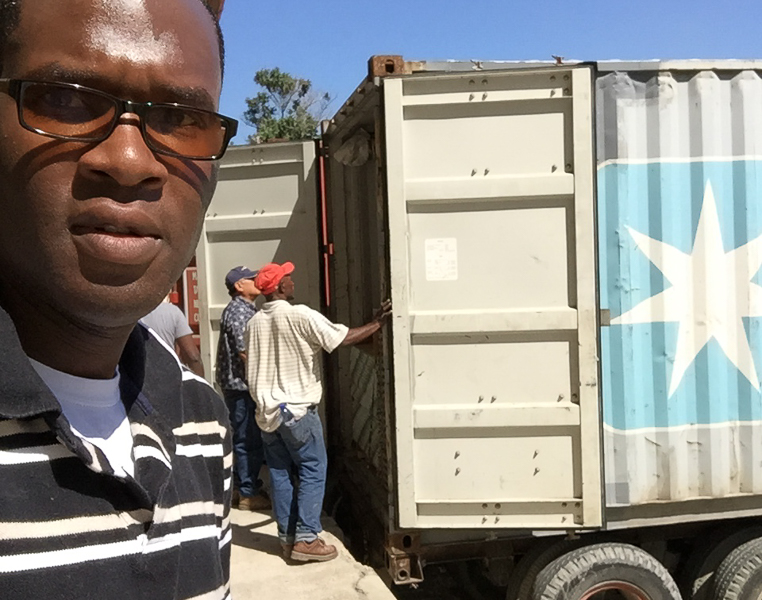 After weeks of negotiations it was a happy day for Edward and staff when the crates of donated supplies finally “cleared” Customs and arrived at HAH