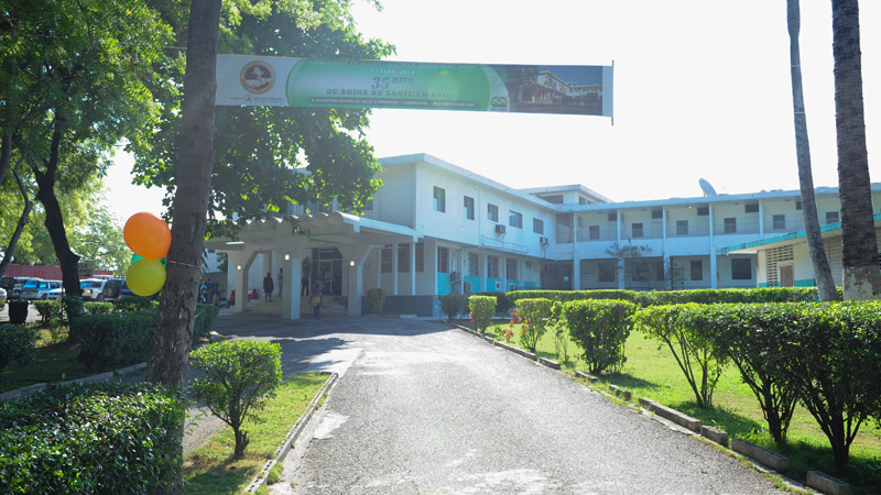 The road leading to Haiti Adventist Hospital