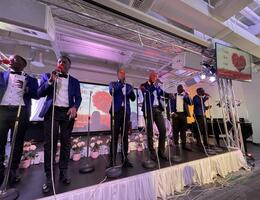 Jehovah Shalom Acapella group performing on their US tour